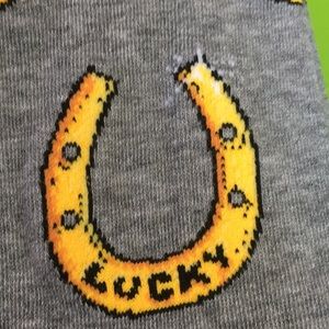 Unisex Socks Lucky Horseshoe K. BELL cotton blend horse shoe
